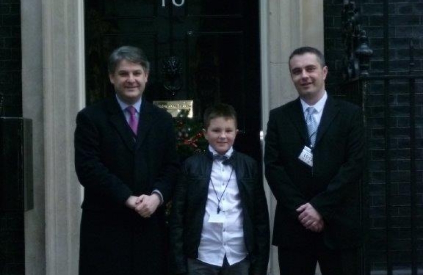 Philip and Jason and Lee D'Arcy at No 10 Downing Street (December 2013)