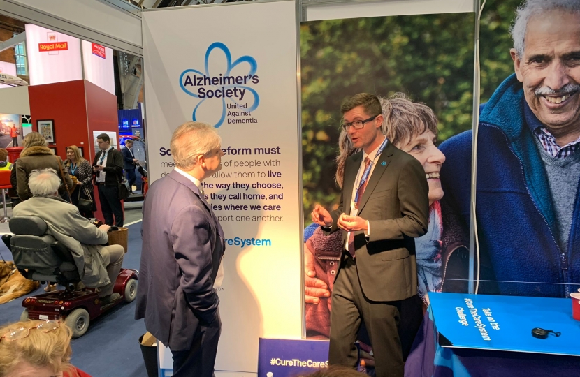 Philip Davies MP supports Alzheimer’s Society’s Cure the Care System campaign at the Conservative Party Conference