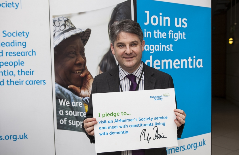 Philip Davies MP supporting Alzheimer's Society
