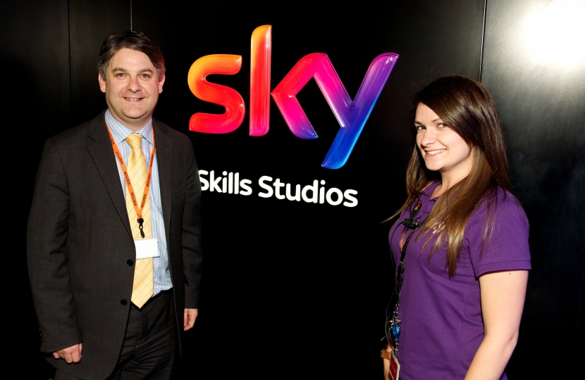 At Sky Skills studios where children can learn about television production